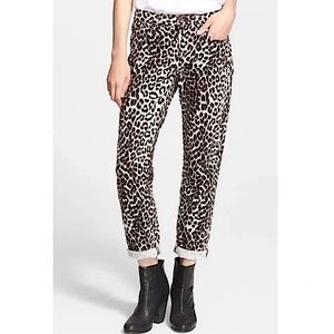 NWOT RAG & BONE snow leopard cuffed boyfriend jeans size 23 new without tags